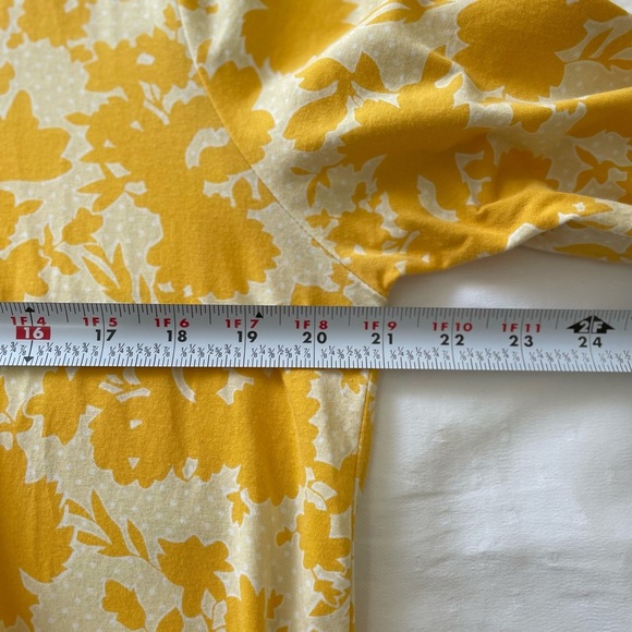 Lands' End Yellow and White 3/4 Sleeve Tunic - Picture 8 of 10